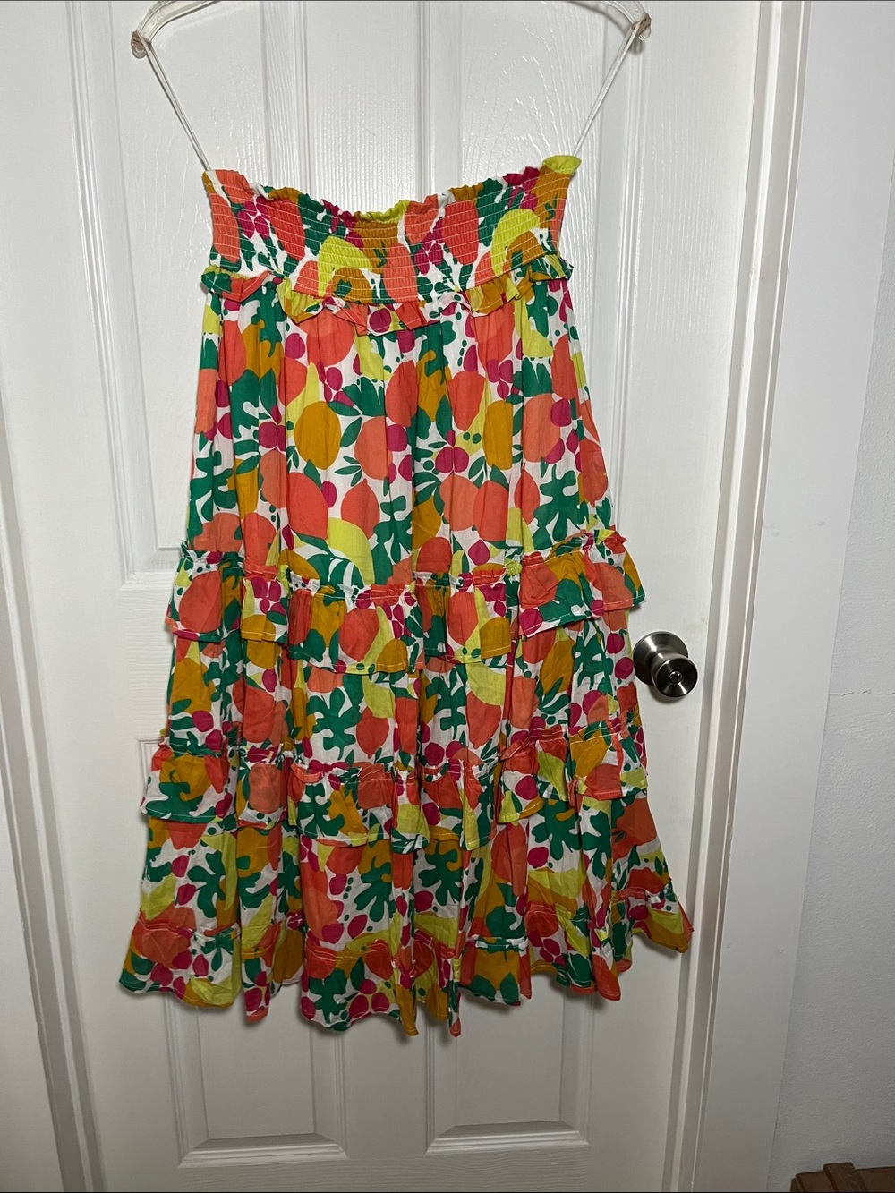 Kings Road Tiered with Ruffles Maxi Skirt in Multicolor